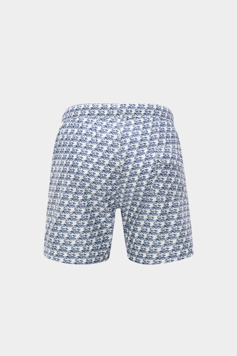 04651/ A trip in a bag Swim shorts ‘Neptun Swim' white/navy patterned