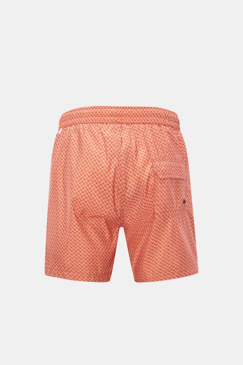 04651/ A trip in a bag Swim shorts 'Tile Swim' orange/white patterned