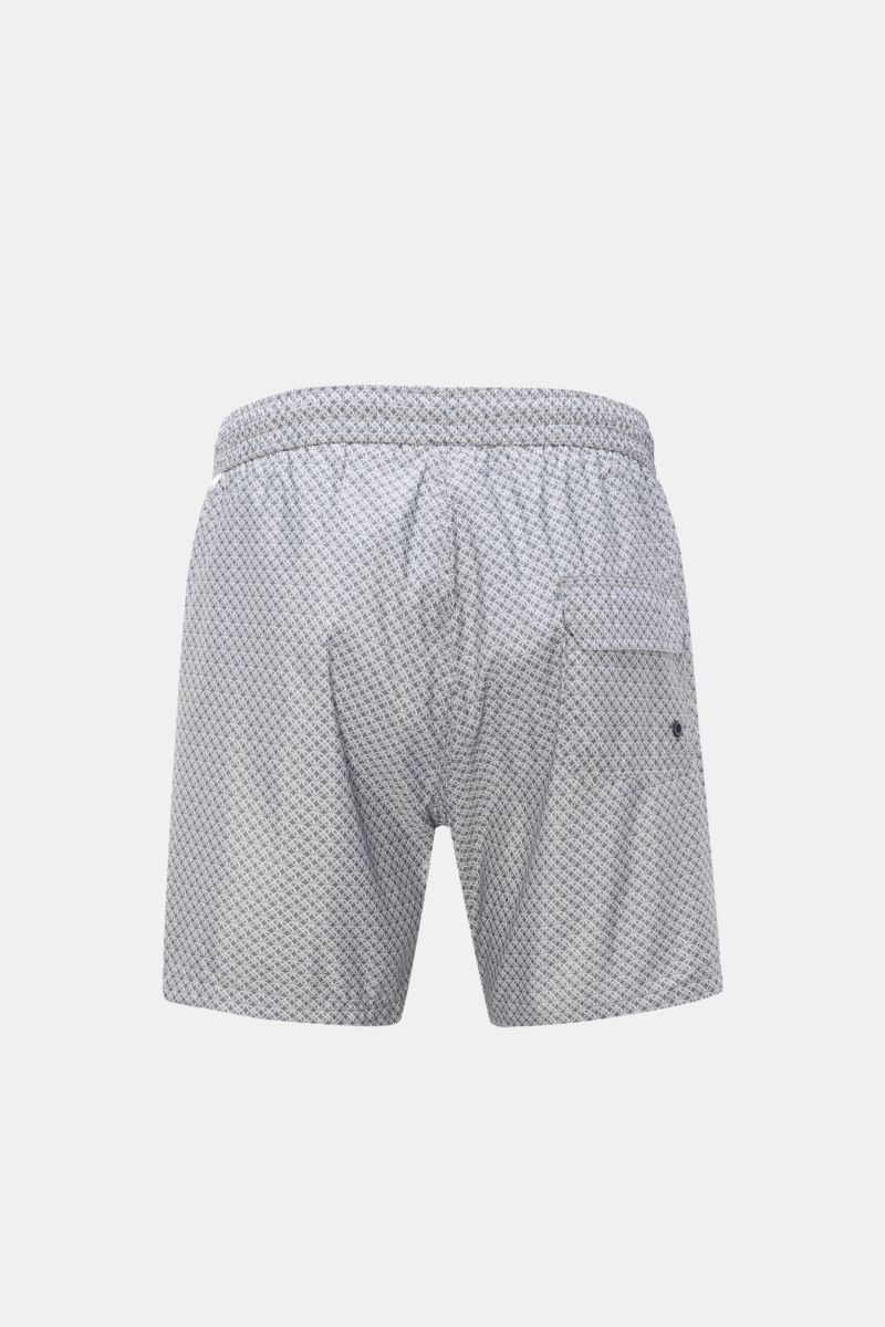 04651/ A trip in a bag Swim shorts 'Tile Swim' grey/white patterned