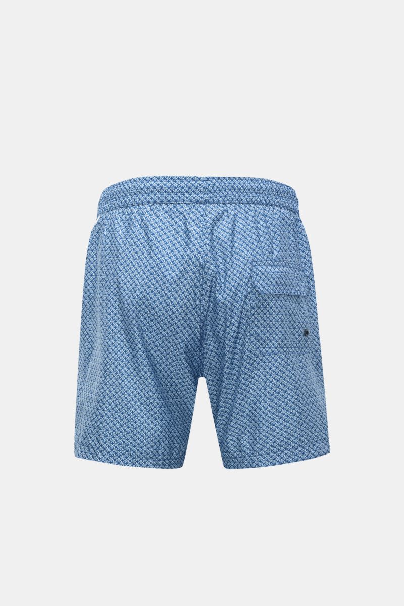 04651/ A trip in a bag Swim shorts 'Tile Swim' blue/white patterned