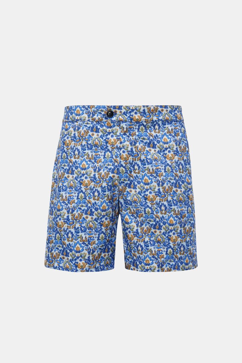 Swim shorts blue/green patterned