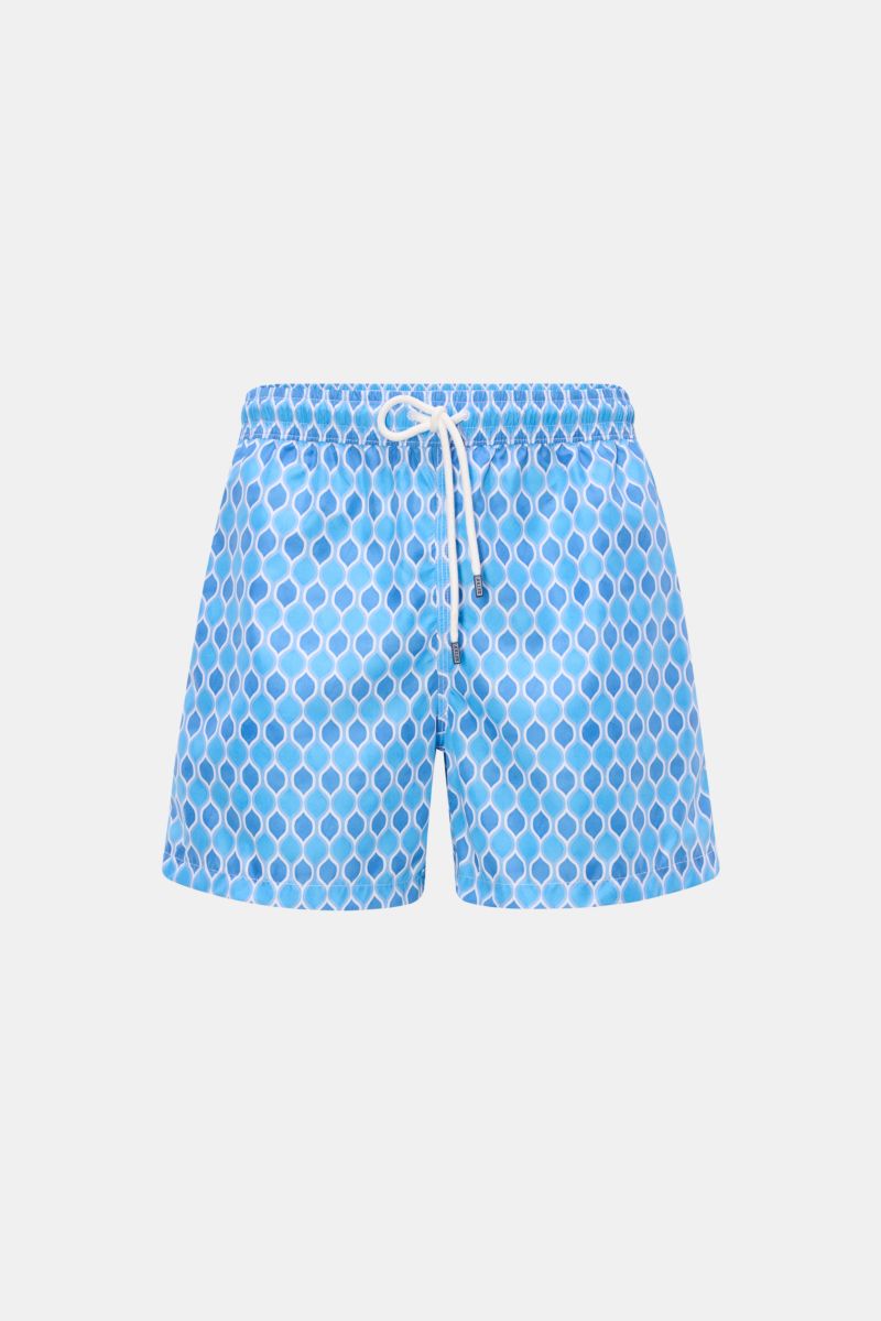 Fedeli Badeshorts 'Madeira Airstop' blau/hellblau/weiß gemustert