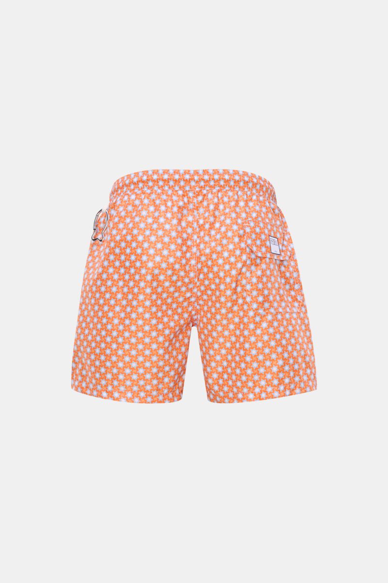 Fedeli Swim shorts 'Madeira Airstop' orange/blue patterned