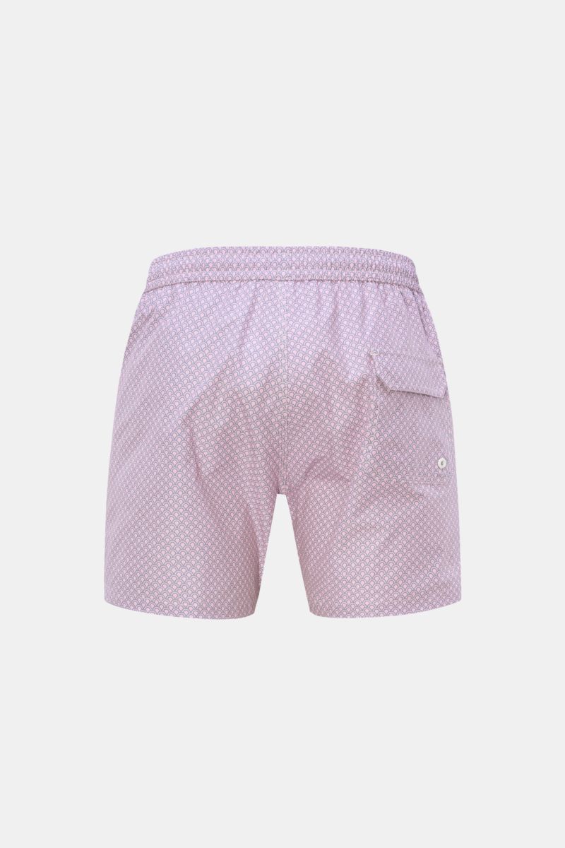 04651/ A trip in a bag Swim shorts 'Madeira Swim' rose/grey patterned
