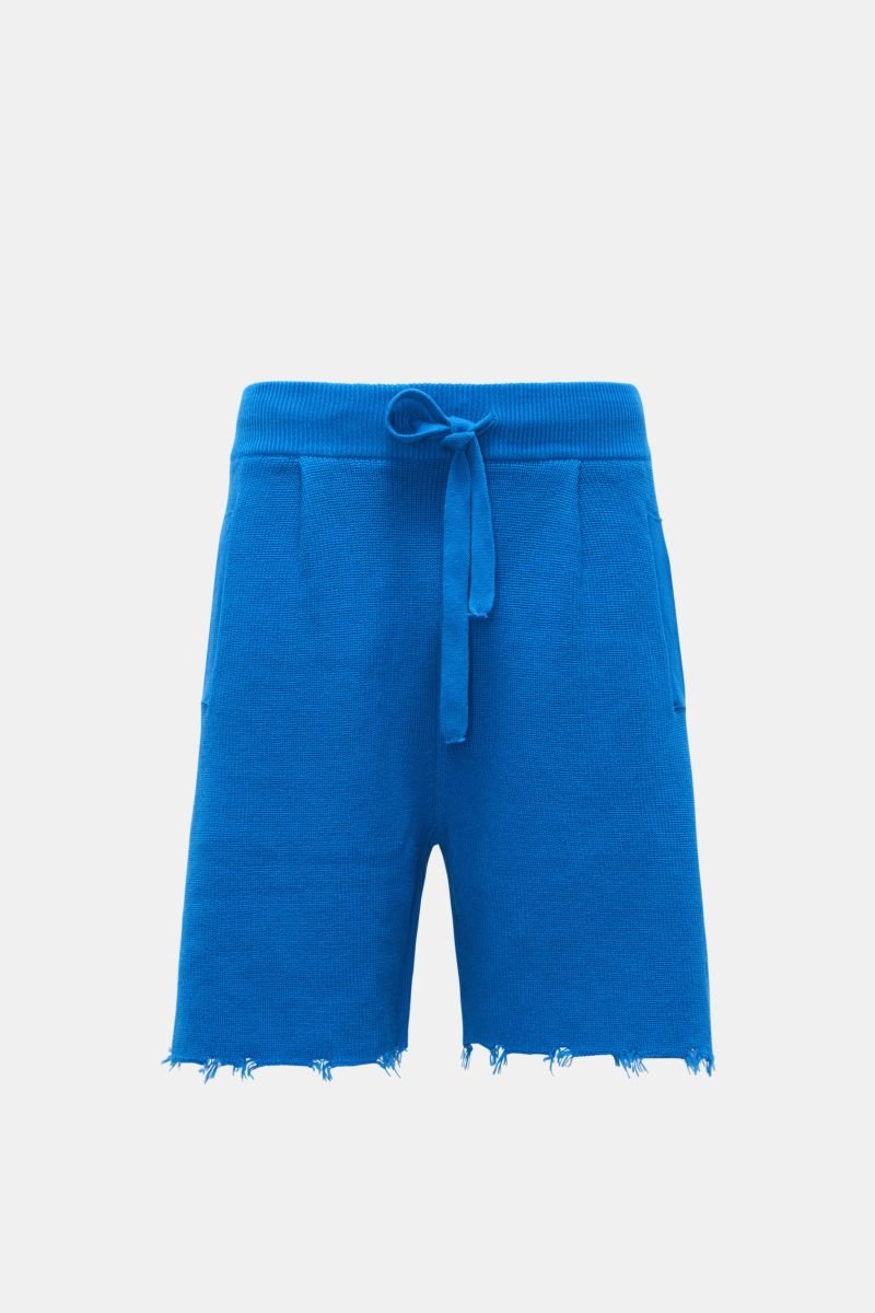 Strick-Shorts blau