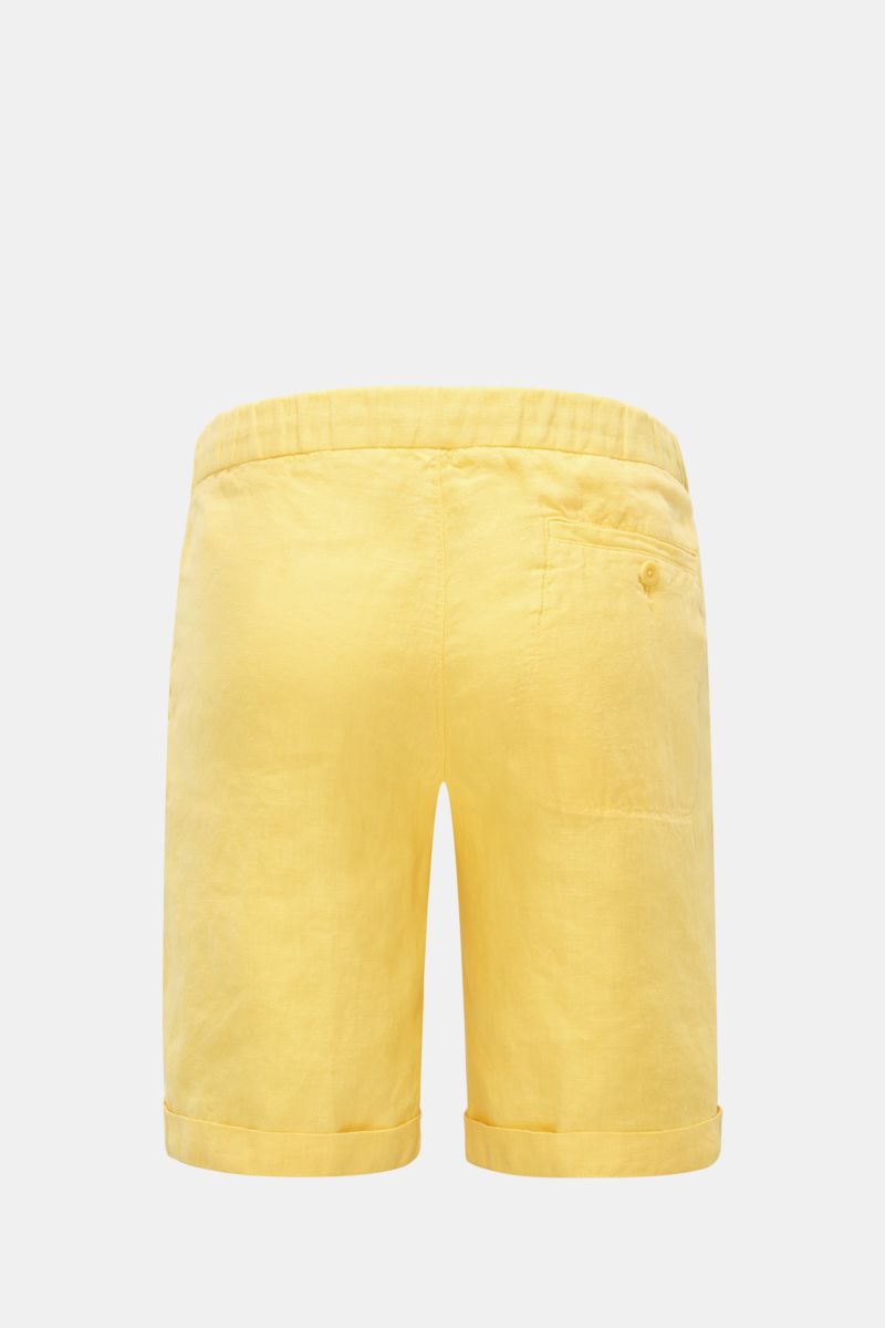 04651/ A trip in a bag Leinen-Bermudas 'Linen Bermuda' gelb