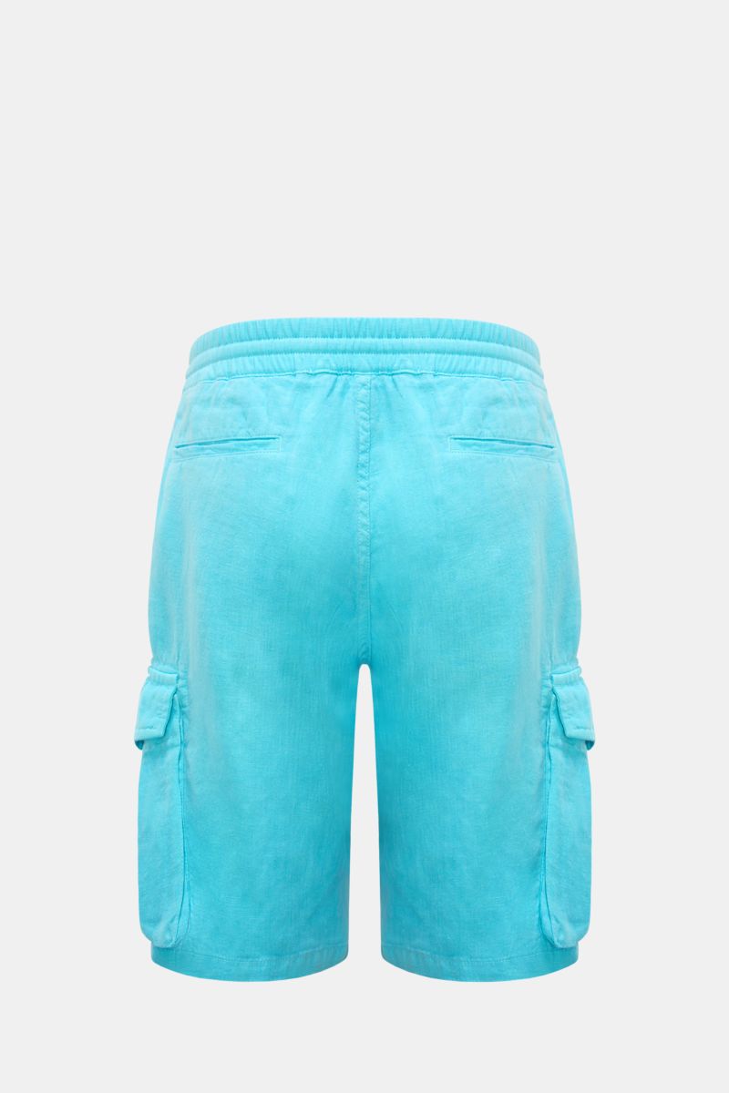 04651/ A trip in a bag Linen cargo Bermudas 'Linen Cargo' turquoise