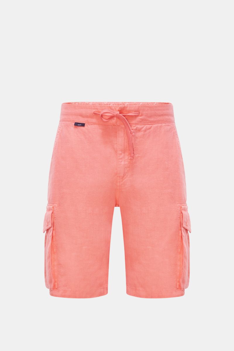 04651/ A trip in a bag Linen cargo Bermudas 'Linen Cargo' coral