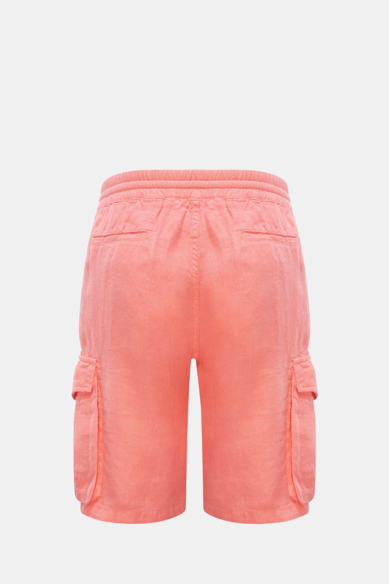 04651/ A trip in a bag Linen cargo Bermudas 'Linen Cargo' coral