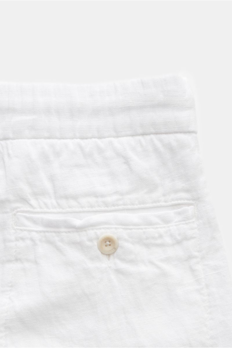 04651/ A trip in a bag Linen bermudas 'Linen Bermuda' white