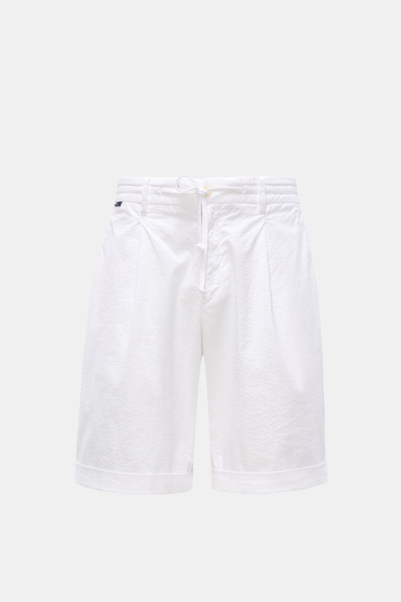 04651/ A trip in a bag Seersucker Bermudas white