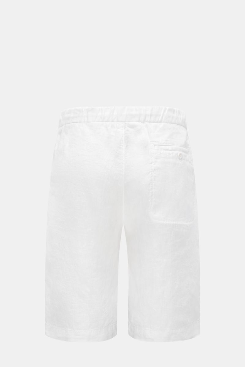 04651/ A trip in a bag Linen bermudas 'Linen Bermuda' white