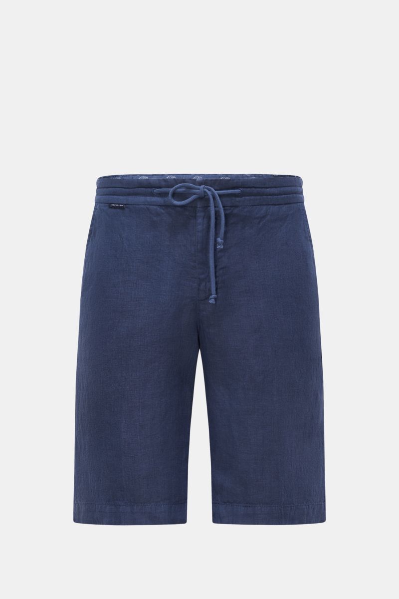 04651/ A trip in a bag Leinen-Bermudas 'Linen Bermuda' dunkelblau