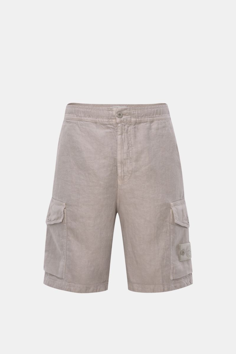 Leinen Shorts 'Ghost Piece' grau