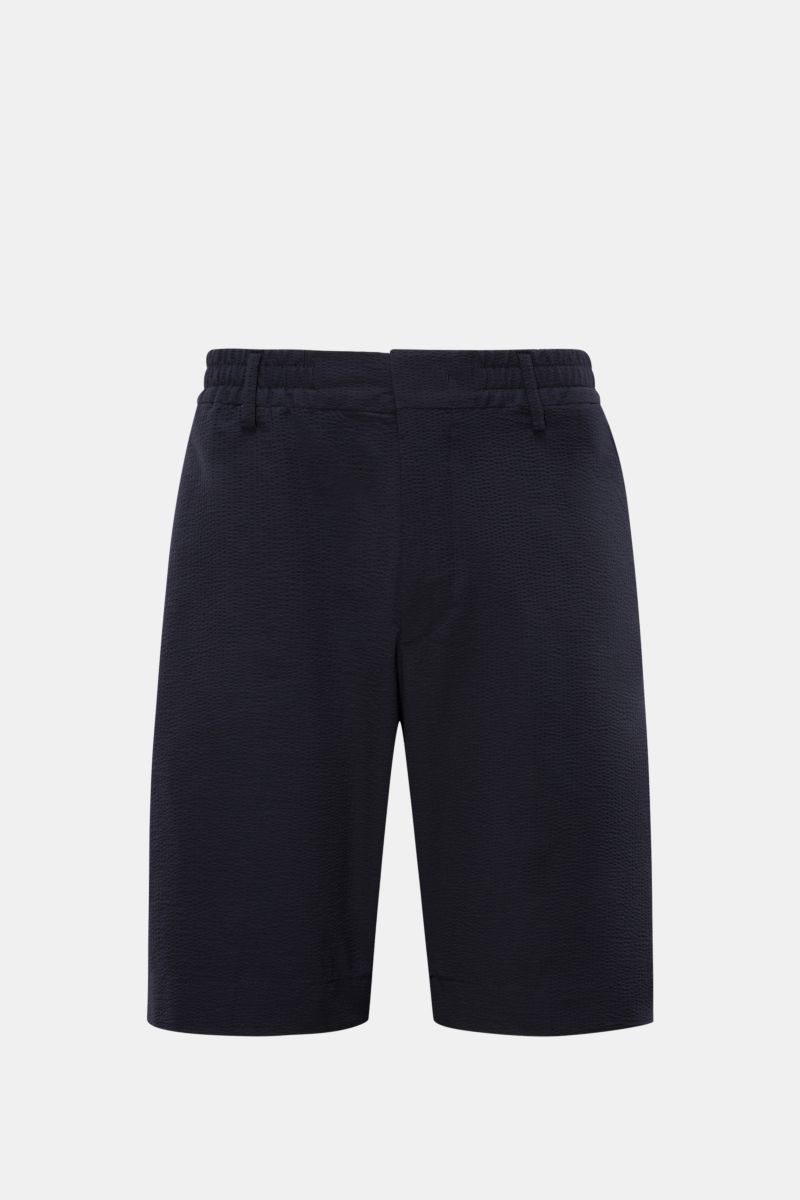 Seersucker-Shorts 'Billie' dark navy