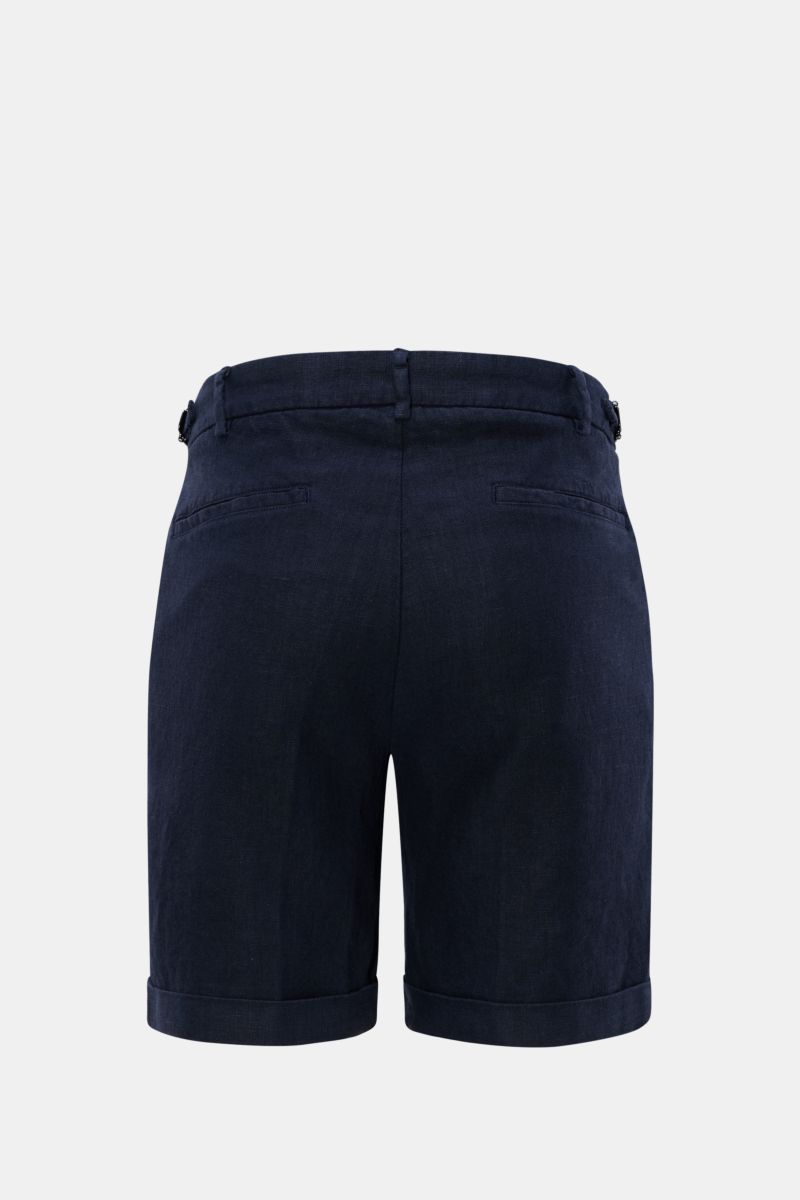 04651/ A trip in a bag Leinen-Shorts 'GB Bermuda 001' navy
