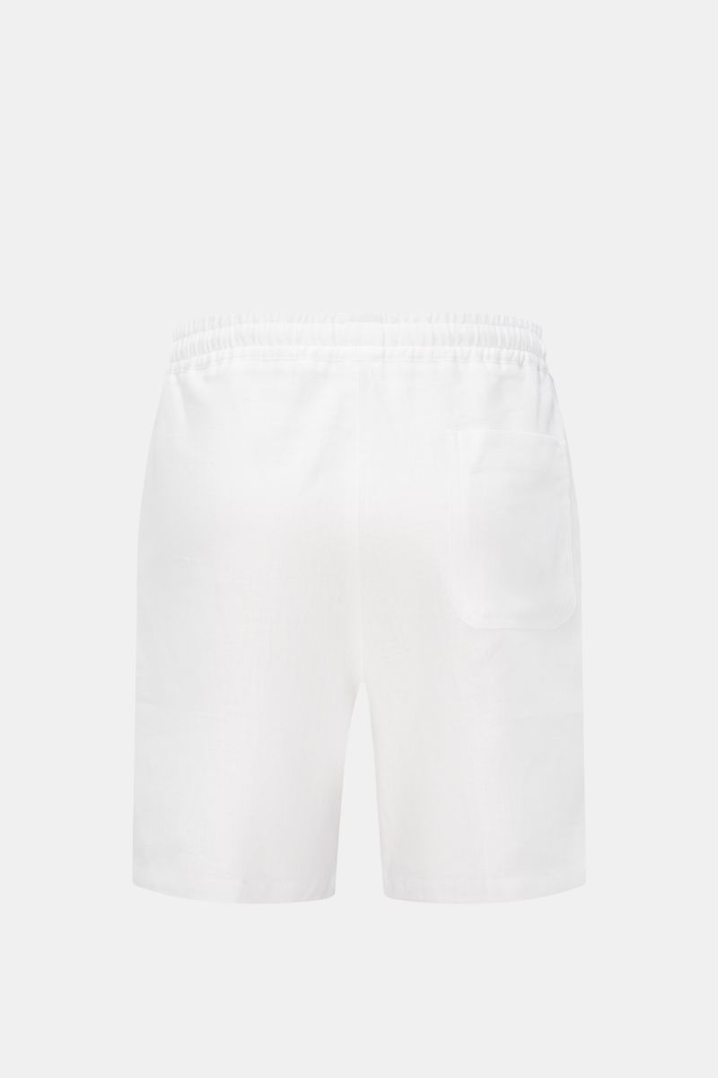 04651/ A trip in a bag Leinen-Shorts 'Beach Bermuda 003' weiß