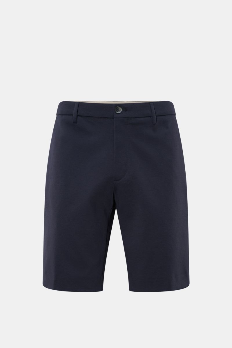 GTA Jersey-Shorts 'Davide' navy, frontale Ansicht, Jersey aus Baumwolle und Microfaser, hoher Stretch, Regular Fit, Taschen, elastischer Bund.