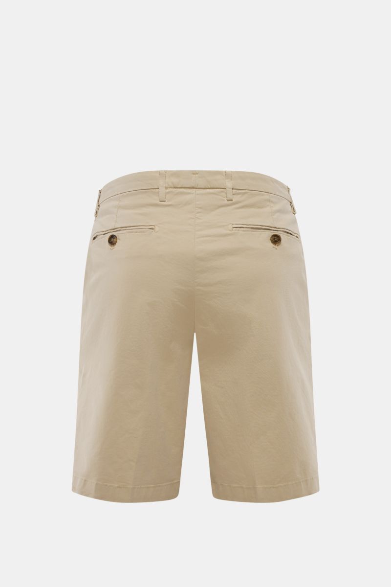 Briglia 1949 Shorts 'Garda' sand, Rückansicht, elastische Baumwolle, Regular Fit, französische Taschen, Uhrentasche, Gesäßtaschen mit Knopf.