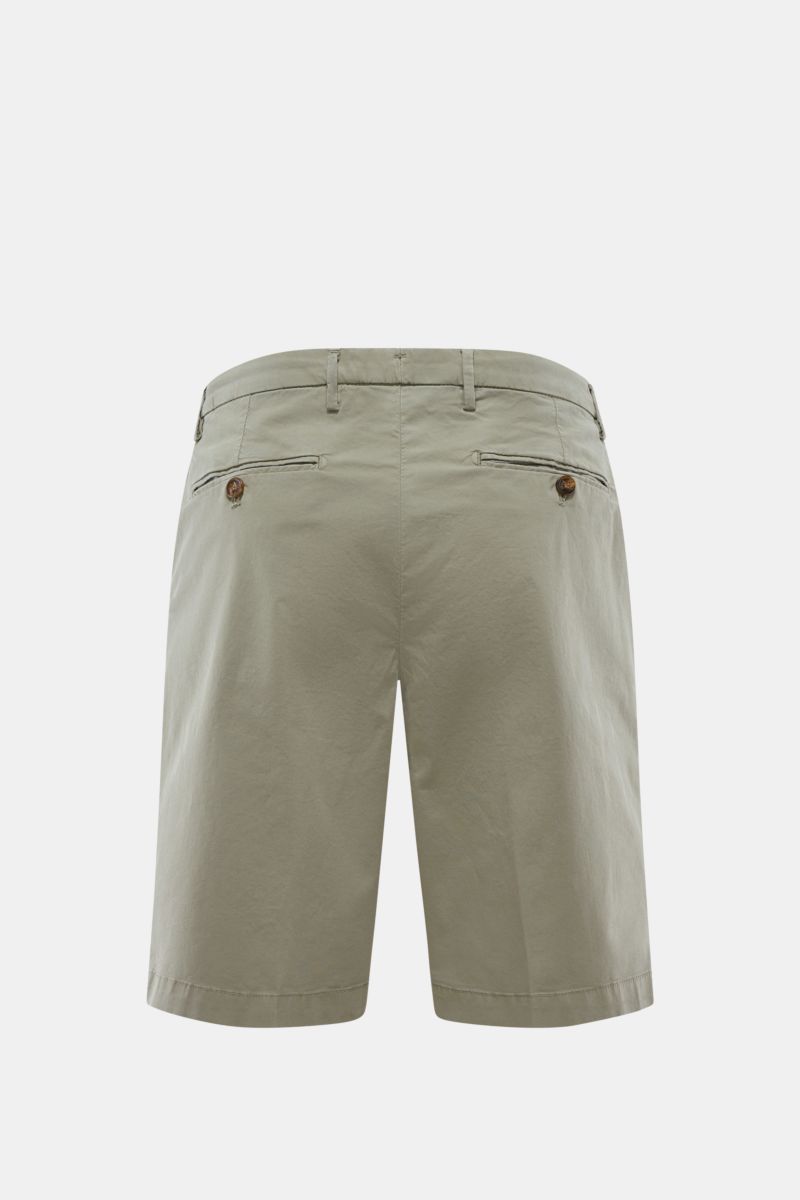Briglia 1949 Shorts 'Garda' salbei Rückansicht, elastische Baumwolle, Regular Fit, französische Taschen, Uhrentasche, Knopf-Gesäßtaschen.