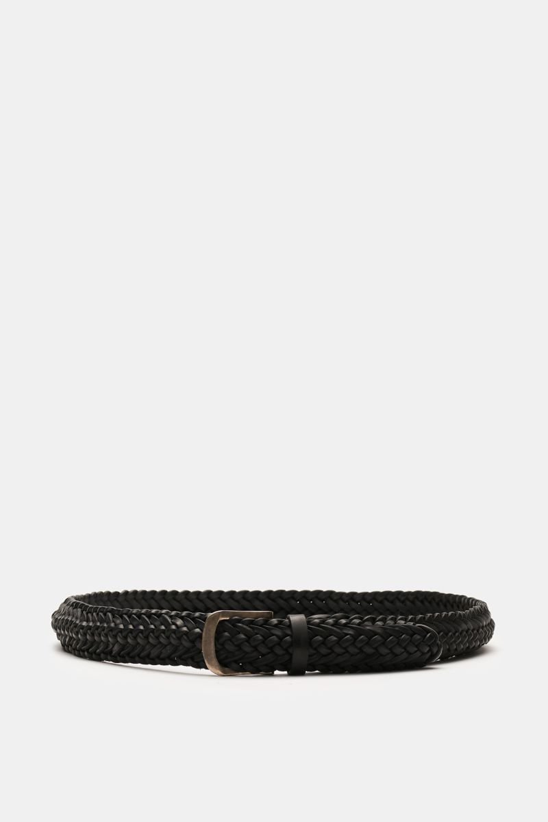 Plaited belt black