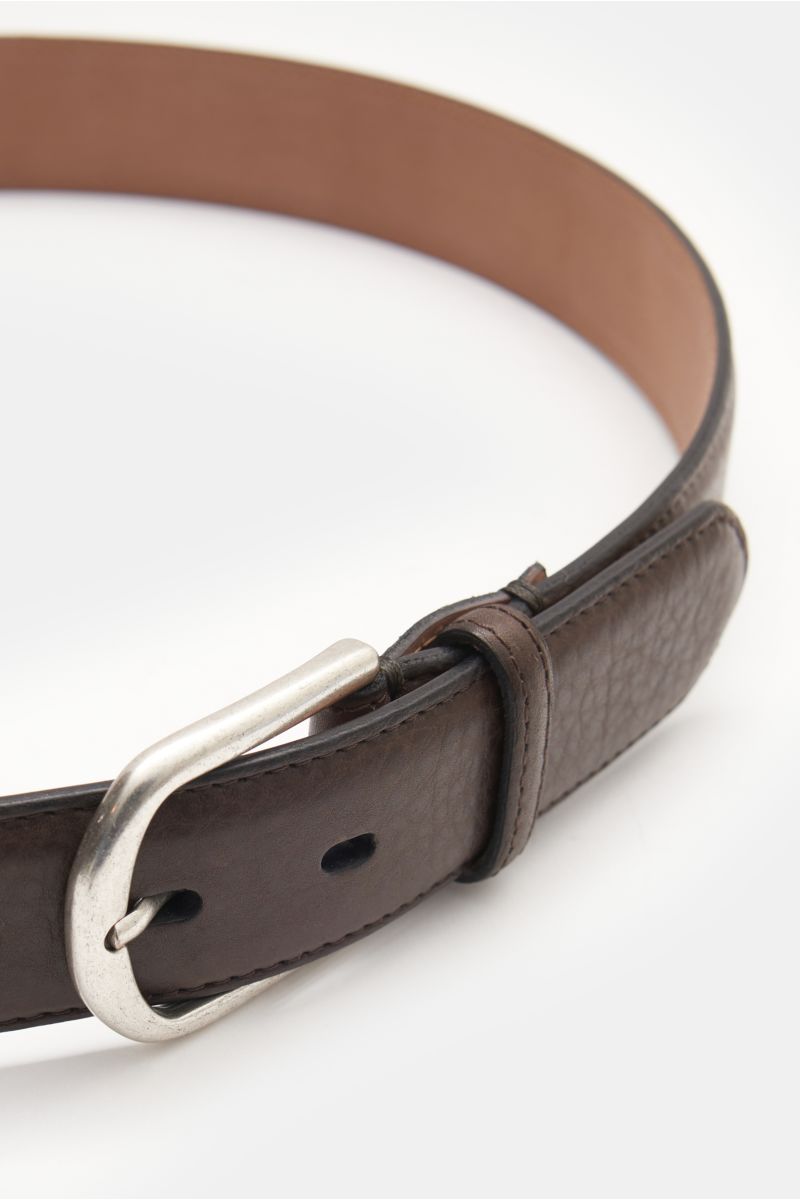 Fausto Colato Belt bison leather brown