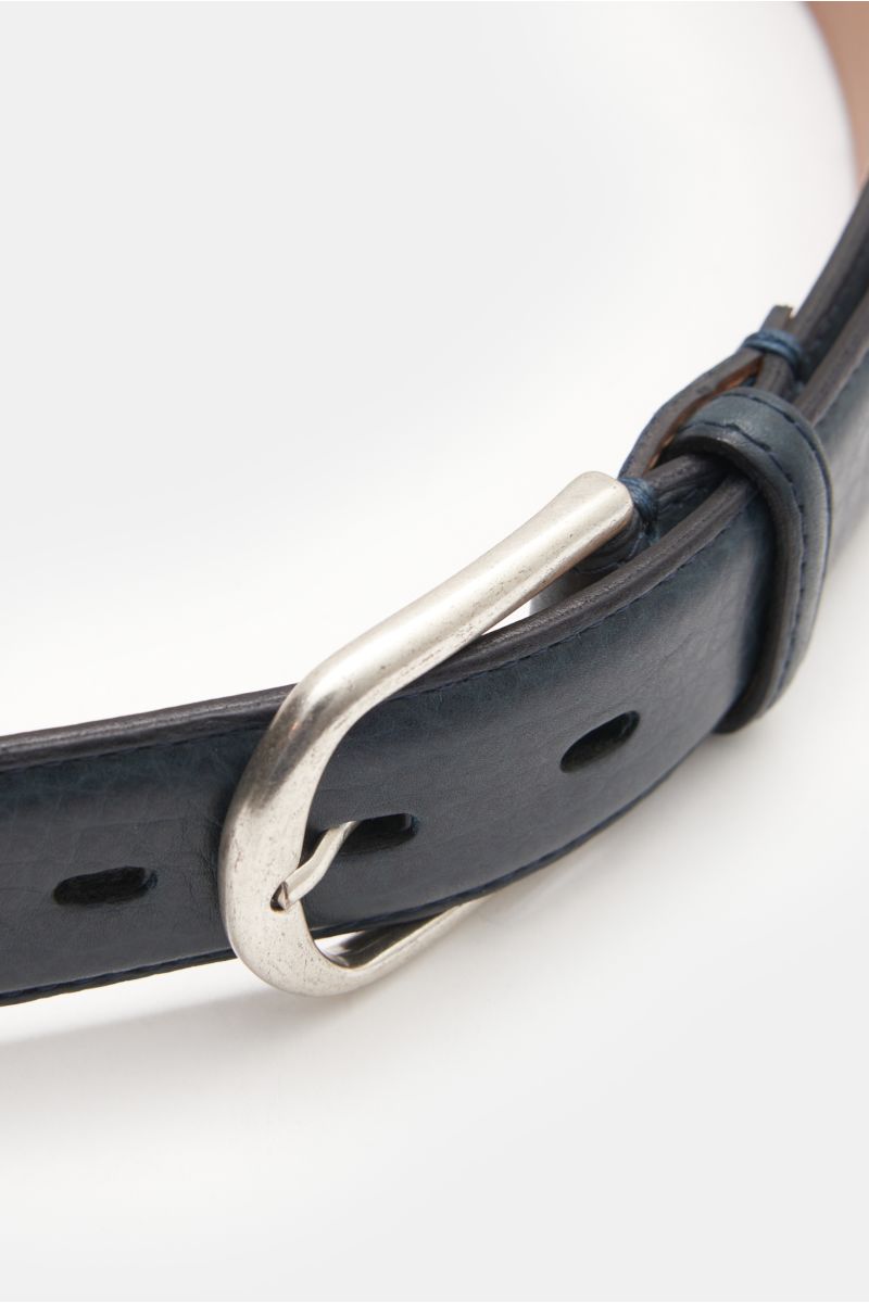 Fausto Colato Belt bison leather navy