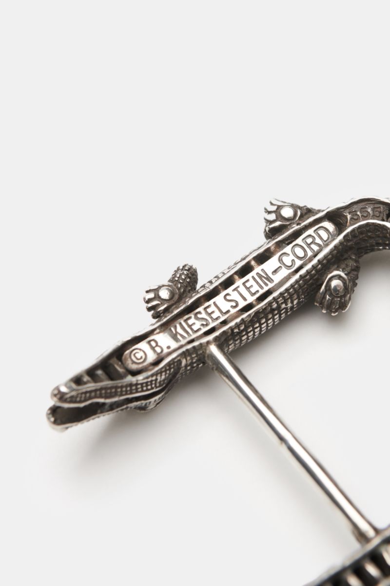 Kieselstein-Cord Gürtelschließe 'Alligator' silber