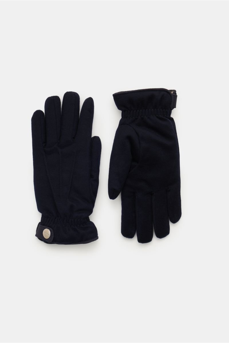 Cashmere gloves navy