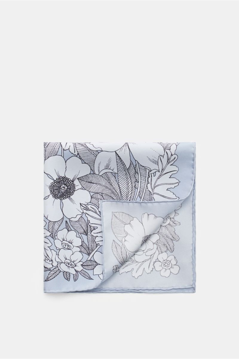 Pocket square grey-blue/light grey patterned