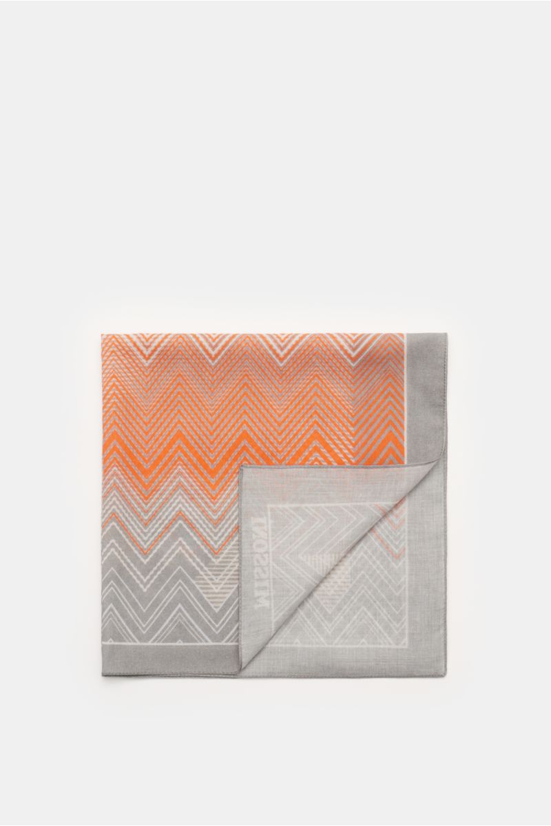 MISSONI Einstecktuch grau/orange/beige gemustert | BRAUN Hamburg