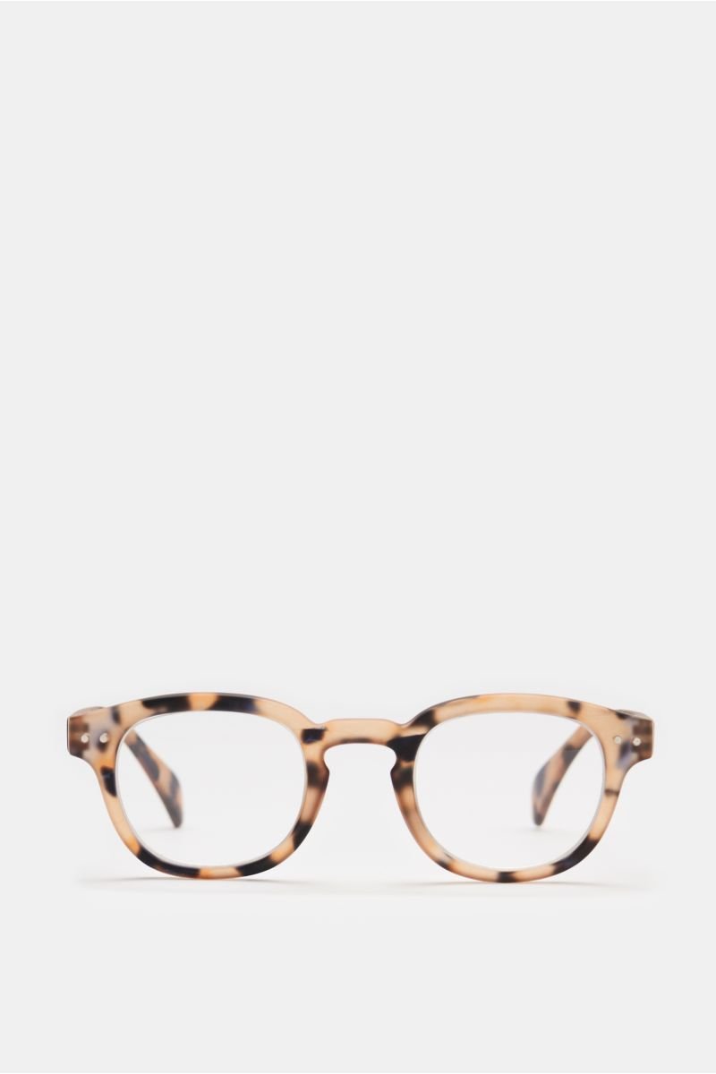 Reading glasses '#C' light brown patterned