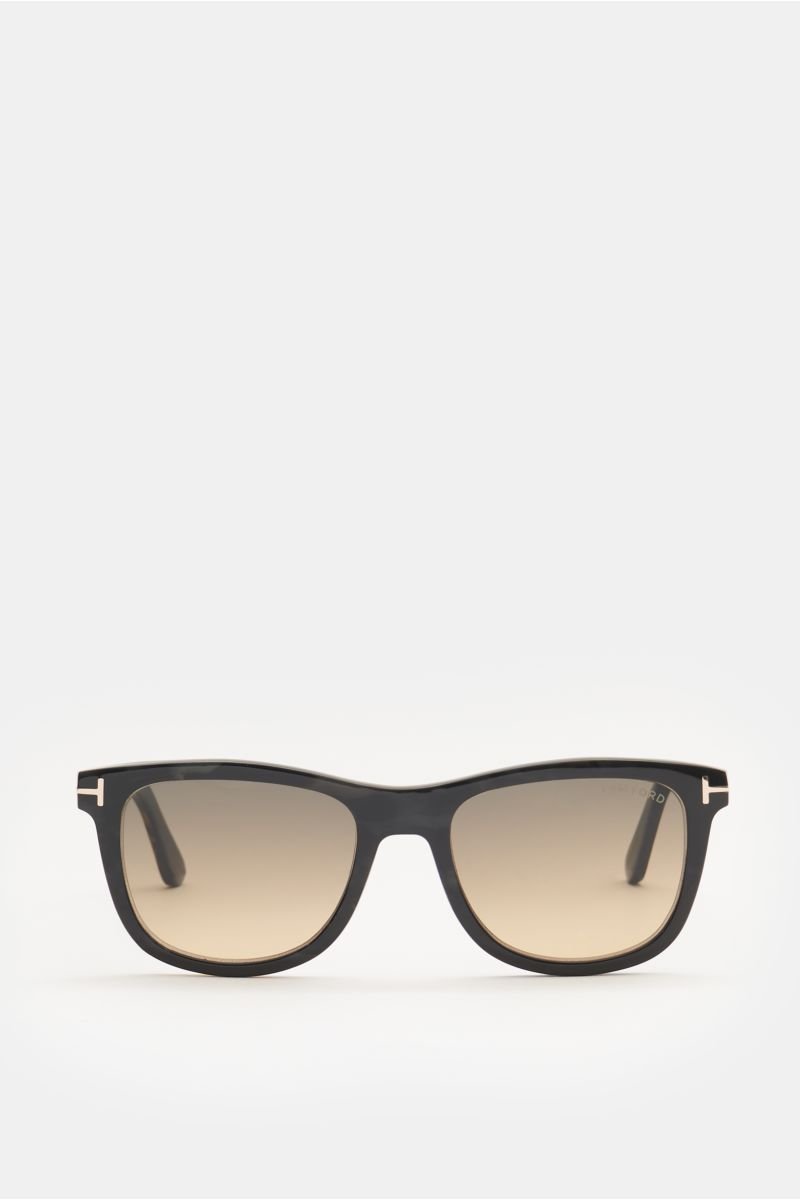 Horn sunglasses 'Private Collection' dark brown patterned/beige