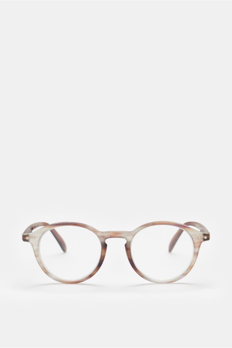 Reading glasses '#D' beige/brown patterned