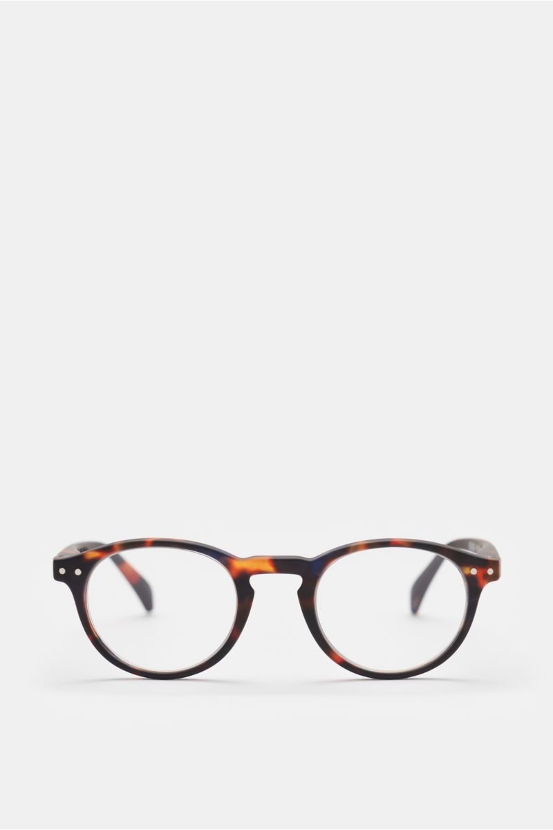 Reading glasses '#A' dark brown patterned