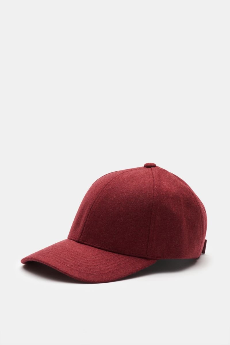 Baseball cap 'Maroon Red Wool' dark red