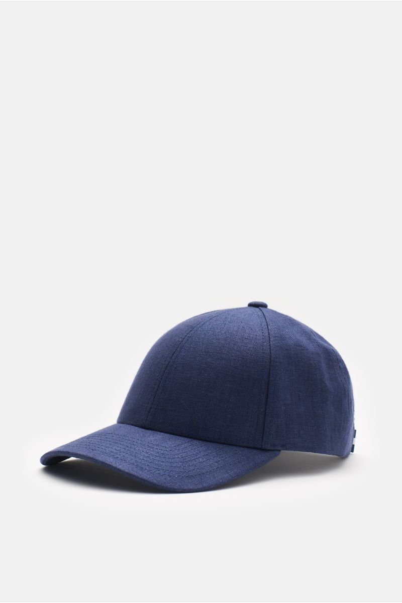 Leinen Baseball-Cap dunkelblau
