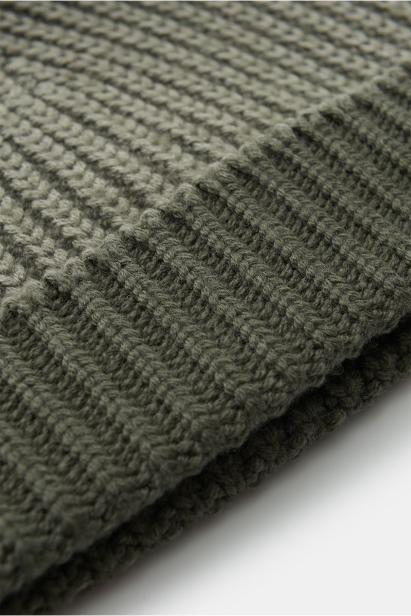 04651/ A trip in a bag Wende-Wollmütze 'Foggy Hat' oliv