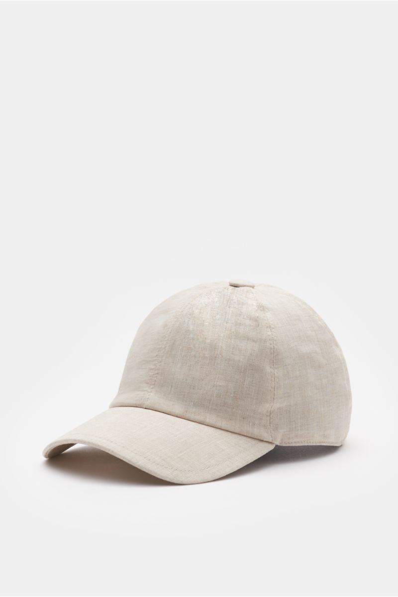 Linen baseball cap 'Land Lino' beige