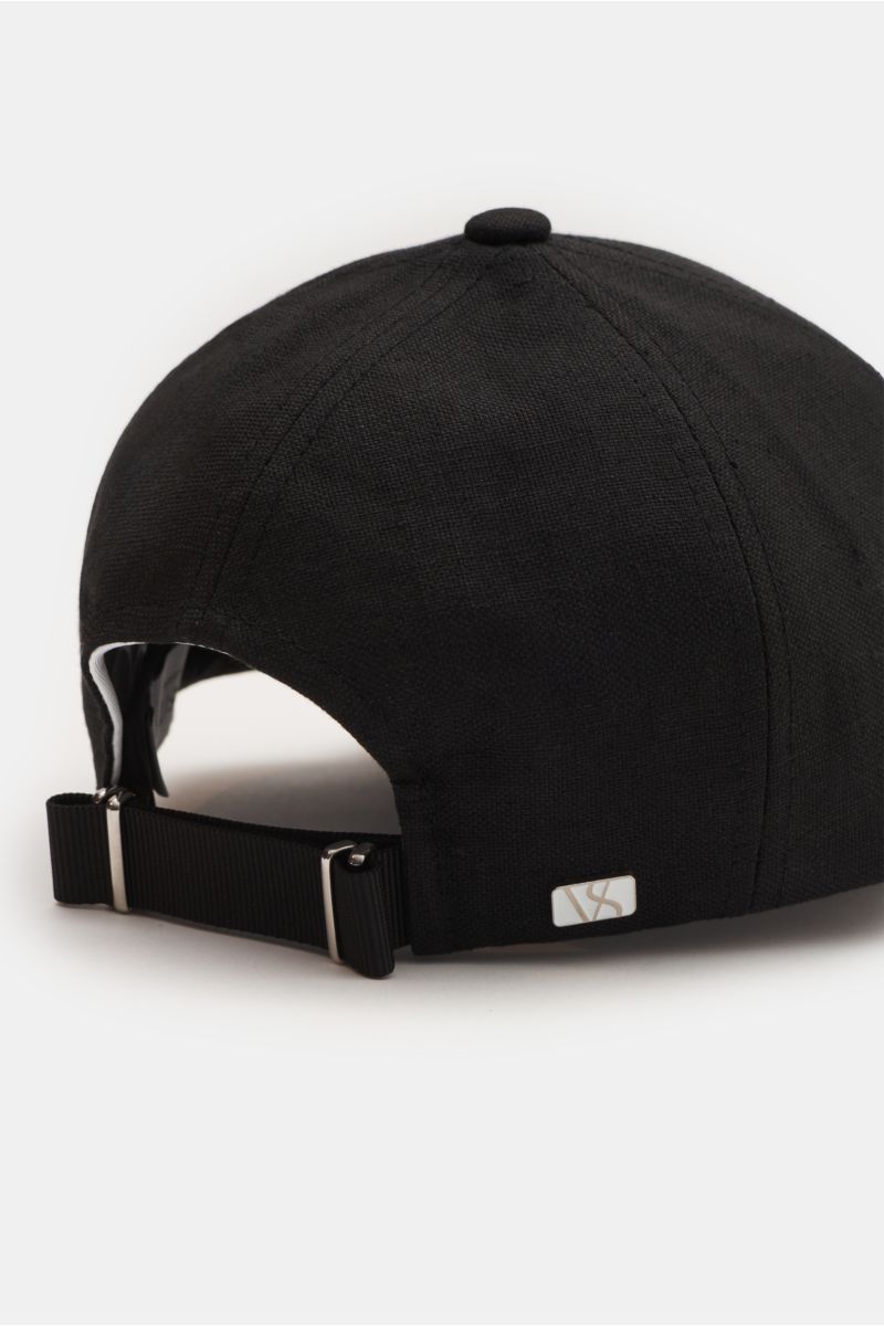 Varsity Headwear Leinen Baseball-Cap schwarz