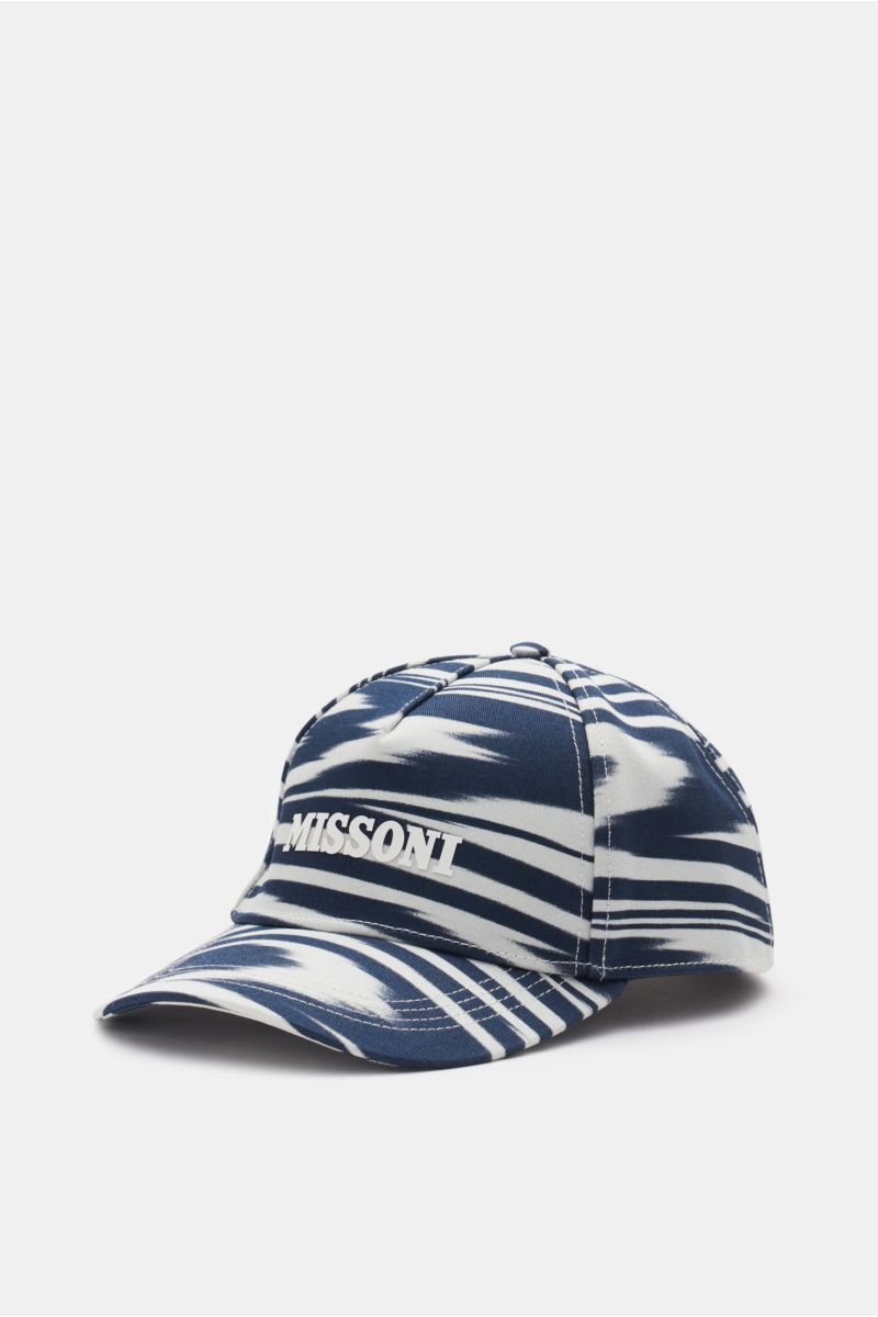 Baseball cap navy/off-white patterned