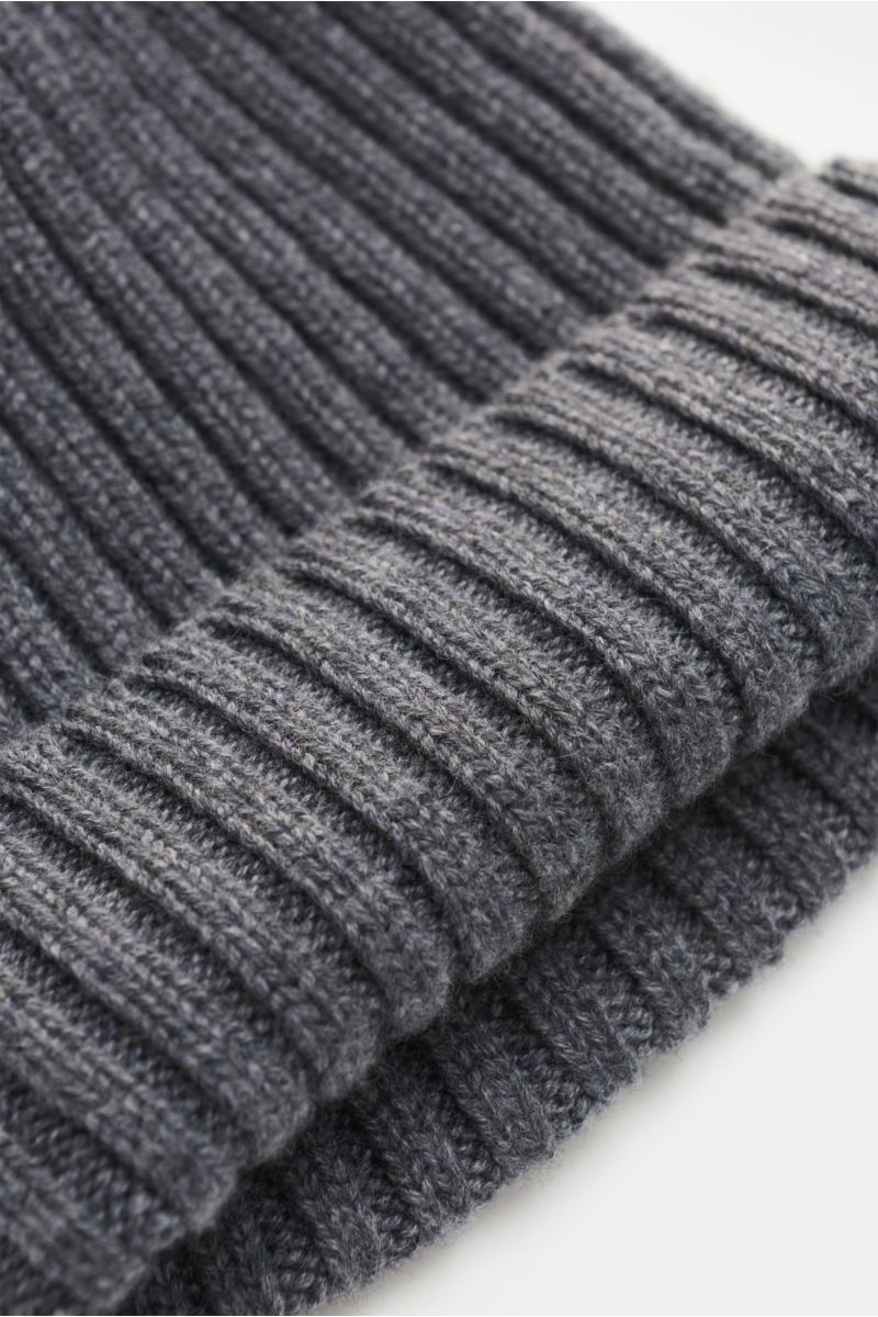 Fedeli Cashmere beanie 'Bruno' dark grey