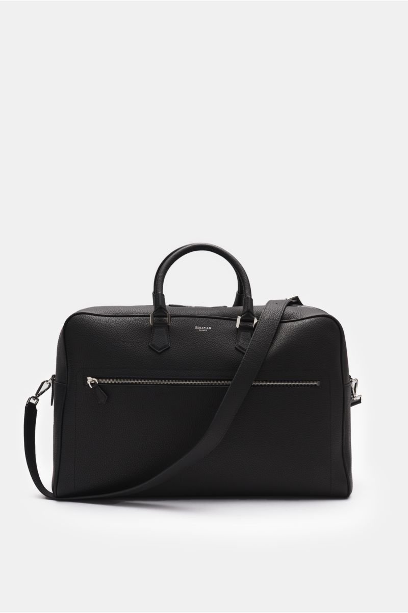 Black bag with imitation denim (№ 46348) ♡ Gepur - women clothes store
