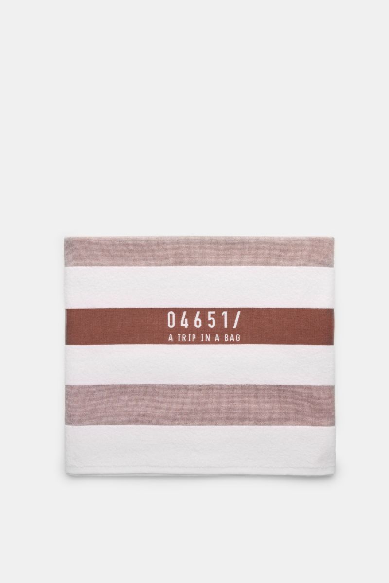 04651/ A trip in a bag Strandtuch braun/weiß gestreift