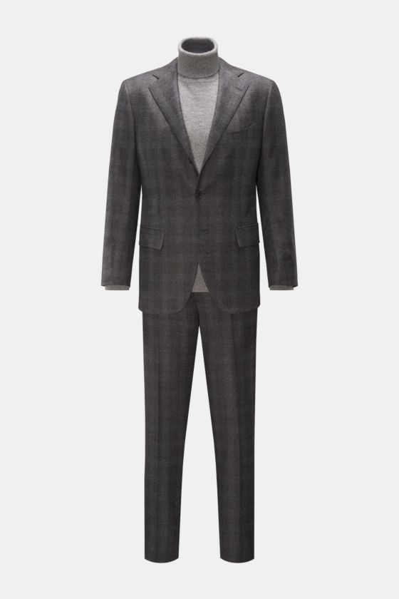 Cesare Attolini Anzug 'Drop 7' anthrazit/grau/braun kariert Cesare Attolini Anzug 'Drop 7' anthrazit/grau/braun kariert