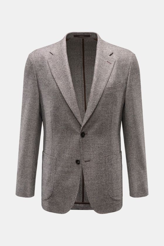 Windsor Sakko 'Giorno' braun/hellgrau, Slim Fit aus reiner Wolle, feines Strukturgewebe, weicher Griff, fallendes Revers, Zwei-Knopf-Stil, klassische Brusttasche, aufgesetzte Hüfttaschen, Kissing Buttons, rückwärtige Seitenschlitze, Unconstructed Design, Windsor Sakko 'Giorno' braun/hellgrau, Slim Fit aus reiner Wolle, feines Strukturgewebe, weicher Griff, fallendes Revers, Zwei-Knopf-Stil, klassische Brusttasche, aufgesetzte Hüfttaschen, Kissing Buttons, rückwärtige Seitenschlitze, Unconstructed Design,