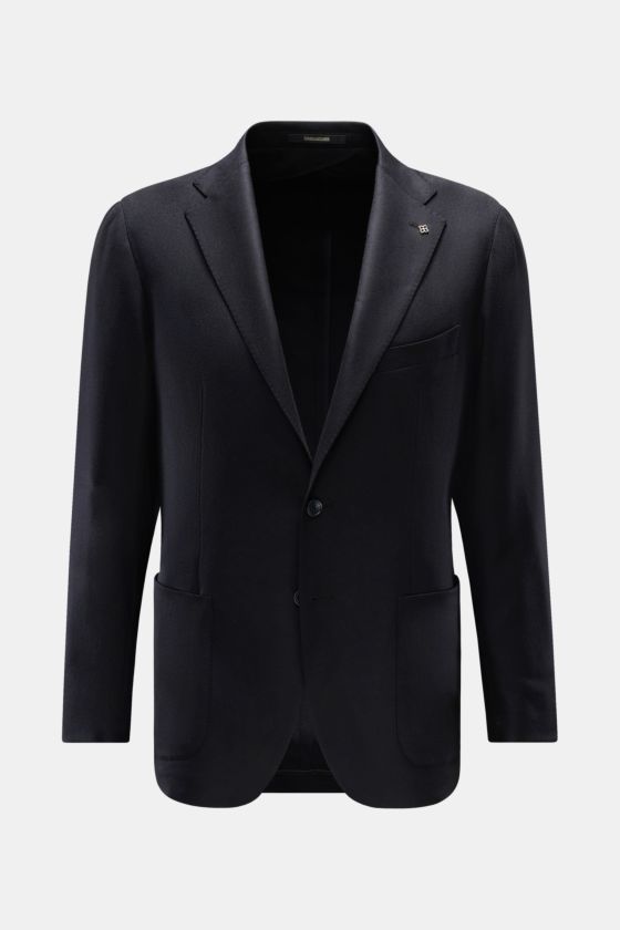 Tagliatore Sakko 'Monte Carlo' dark navy, frontale Ansicht, Unconstructed-Verarbeitung aus elastischem Woll-Cashmere-Twill, Slim Fit, zwei Knöpfe, fallendes Revers, Brusttasche, Hüfttaschen, Kissing Buttons, drei Innentaschen. Tagliatore Sakko 'Monte Carlo' dark navy, frontale Ansicht, Unconstructed-Verarbeitung aus elastischem Woll-Cashmere-Twill, Slim Fit, zwei Knöpfe, fallendes Revers, Brusttasche, Hüfttaschen, Kissing Buttons, drei Innentaschen.