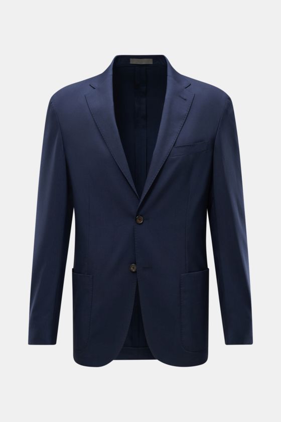 Corneliani Sakko navy, Slim Fit, tailliert, aus Wolle-Seiden-Mix, glatter Griff, zwei Knöpfe, Brust- und Hüfttaschen, Vorderansicht. Corneliani Sakko navy, Slim Fit, tailliert, aus Wolle-Seiden-Mix, glatter Griff, zwei Knöpfe, Brust- und Hüfttaschen, Vorderansicht.