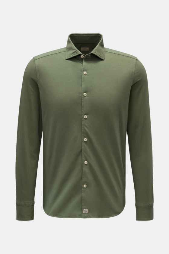 Sonrisa Jersey-Hemd Haifisch-Kragen oliv Sonrisa Jersey-Hemd Haifisch-Kragen oliv