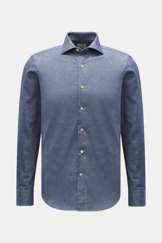 Gherardi Casual Hemd Haifisch-Kragen graublau meliert Gherardi Casual Hemd Haifisch-Kragen graublau meliert